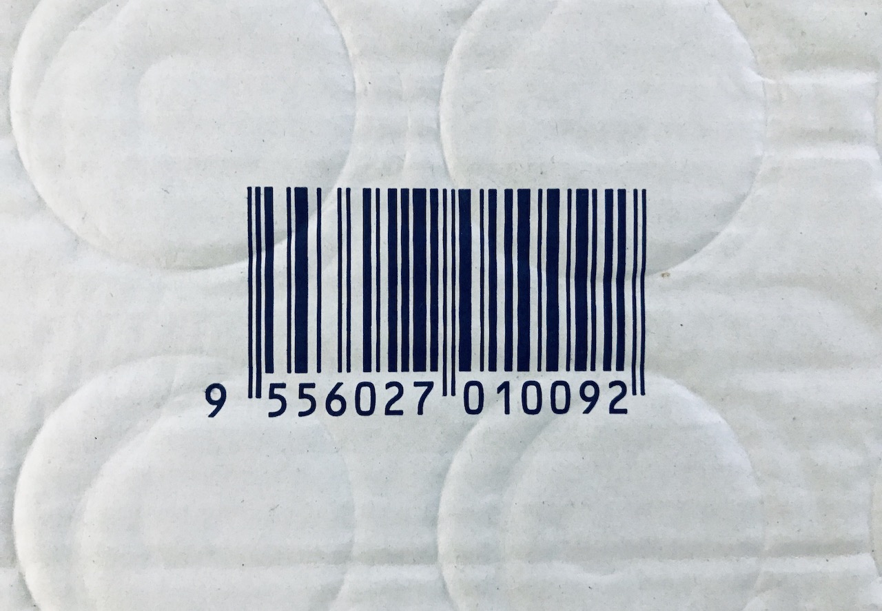 barcode on a carton 