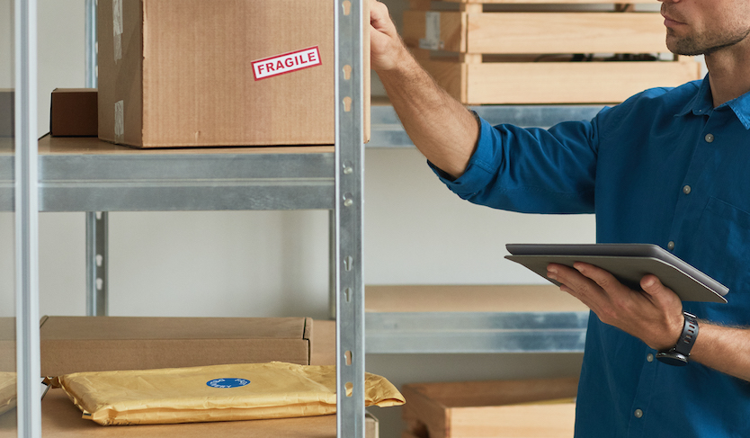 Man Managing Office Inventories