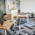 Space Management. Workspace in Empty Office