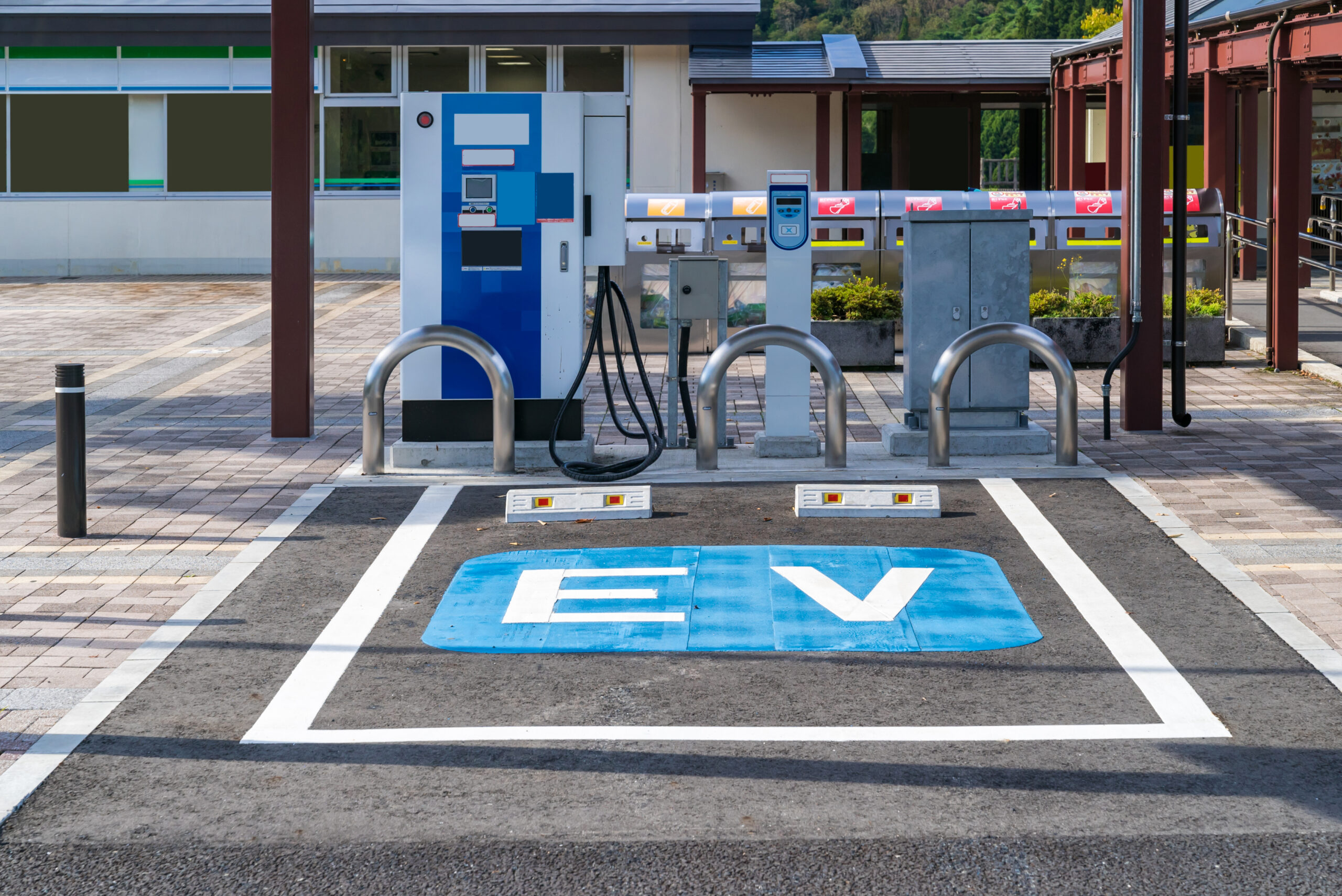 EV Station Charger for electrical vehicle car using as green environmental concept